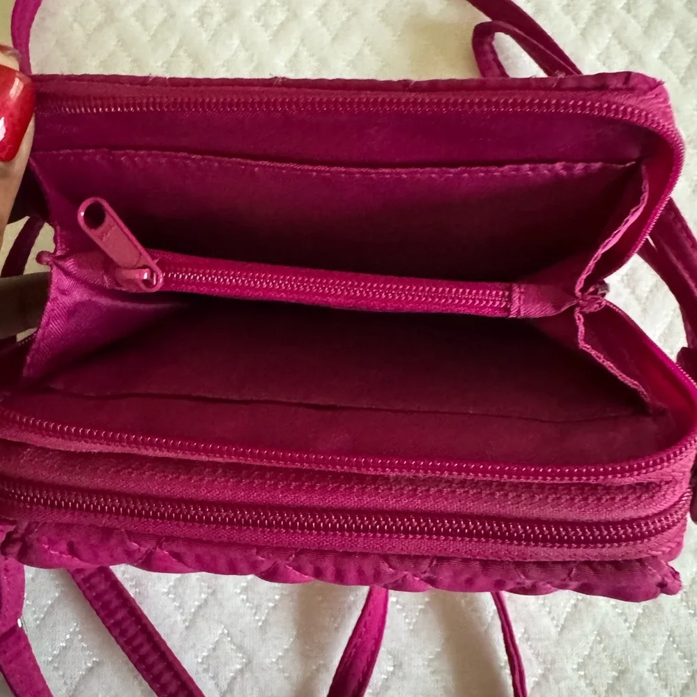 Vera Bradley Quilted Crossbody Bag - Fuchsia - Picture 5 of 8